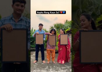 Aapka Rang Kaun Sa? ❤️💙 | 3 Beautiful Paintings by 3 Artists 🎨🔥 #shorts