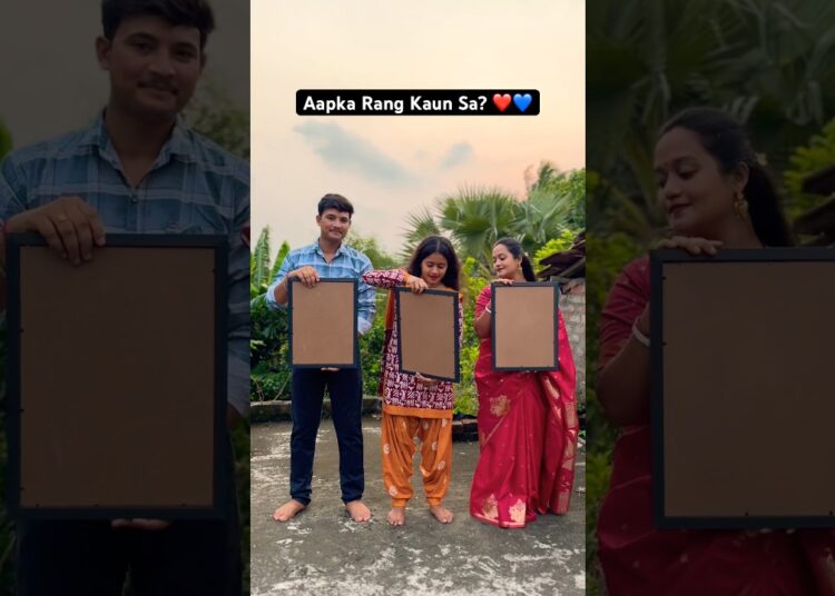 Aapka Rang Kaun Sa? ❤️💙 | 3 Beautiful Paintings by 3 Artists 🎨🔥 #shorts