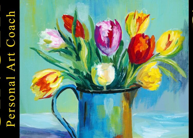 The Enamel Pitcher Bouquet | Acrylic Painting Tutorial for Beginner and Advanced Artists