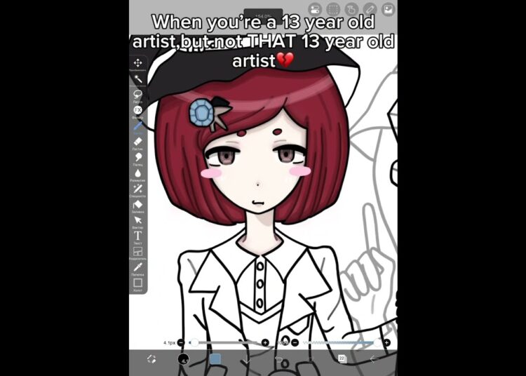I’m 14 soon tho🙏 #art#artist#drawing#artvideo#relatable#youngartist#ibispaintx#fanart#danganronpa