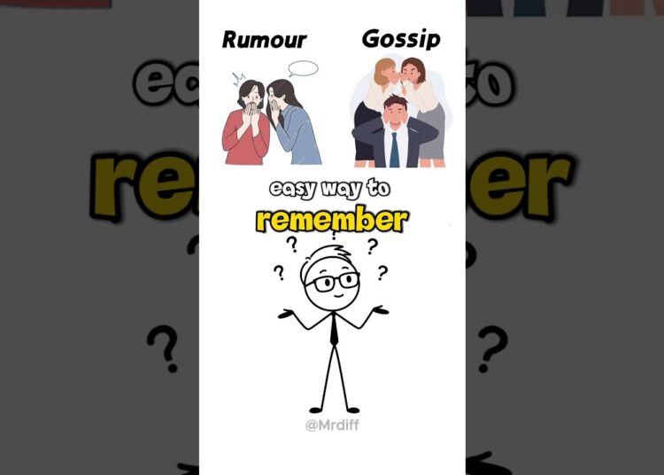 Rumour and Gossip.What’s the difference? #educational #gossip #shortvideo #youtubeshorts #fyp #viral