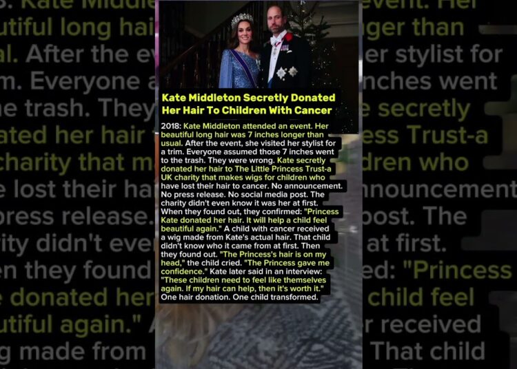 Kate Middleton Secretly Donated Her Hair To Children With Cancer. #shorts #celebrity #hollywood