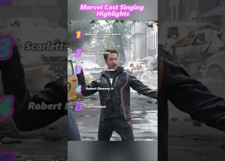 Marvel Cast Singing Highlights #celebrity #funny #marvel