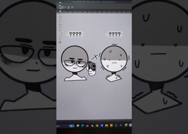 Manga Expressions: ??? VS ??? 😅 #digitalart #shorts #drawing #art #digitaldrawing