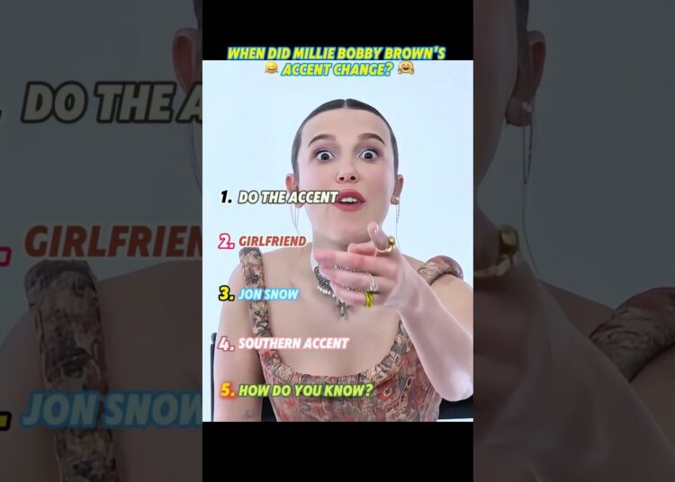 When did Millie Bobby Brown’s accent change?#Millie#celebrity #viral #trending #shorts