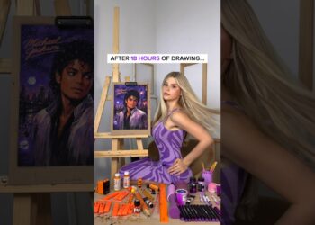 IS IT POSSIBLE TO PAINT WITH ONLY 2 COLORS?🤔 #michaeljackson #drawing #art #artchallenge #shorts