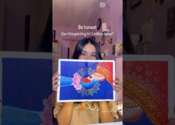 Can This Painting Hit 1M Views? 👀 #Shorts #artist #painting