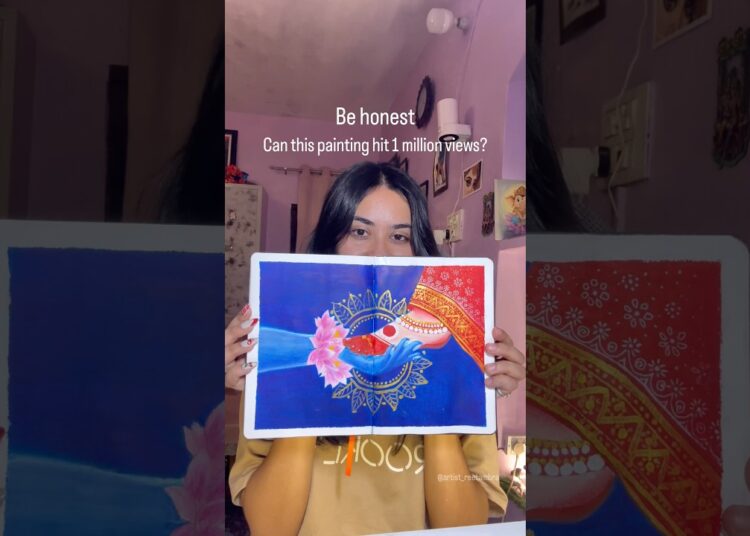 Can This Painting Hit 1M Views? 👀 #Shorts #artist #painting