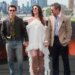 Tom Holland, Anne Hathaway and Matt Damon pose at the London Photocall for "The Odyssey"