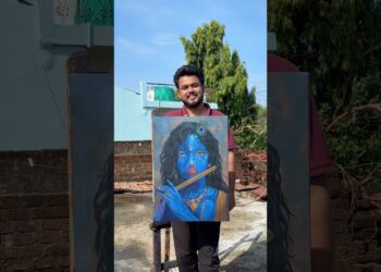 WhatsApp ✅9516669295 for orders yours or  buy my paintings #shreekrishna #radheradhe #painting #art