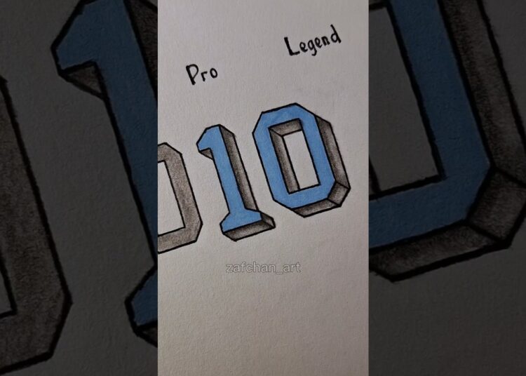 Argentina 10 ⚽️🇦🇷 #howtodraw #art #sketch #drawing #shorts