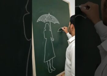 Blackboard Umbrella Design #drawing #artist #painting #trendingshorts