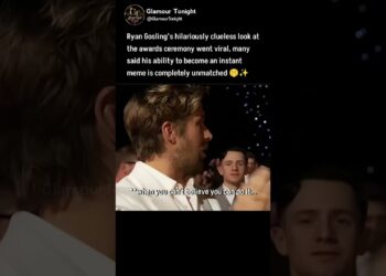 Ryan Goslings clueless reaction is hilarious 😂 #ryangosling #reaction #celebrity #funny #shorts