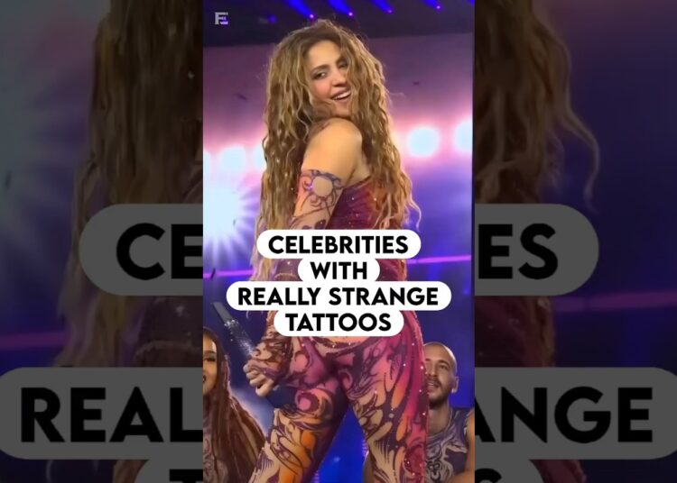 Celebrities With Really Strange Tattoos #shorts #celebrity #tattoo