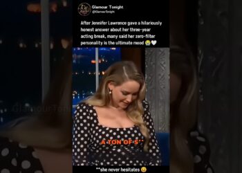 Jennifer Lawrence viral confession on live television 😱😂 #jenniferlawrence #celebrity #funny #shorts