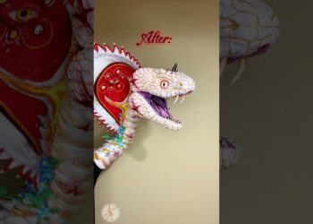 Before V/S After! #AdeleOrel #puppet #dragonpuppets #fyp #crafts #snakepuppet #art # artist #cool