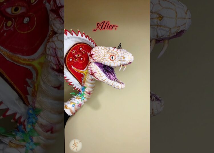 Before V/S After! #AdeleOrel #puppet #dragonpuppets #fyp #crafts #snakepuppet #art # artist #cool