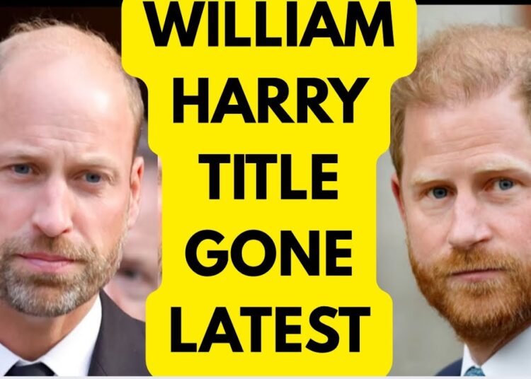 HARRY WILLIAM TITLE GONE  -LATEST #royal #princeharryandmeghanmarkle #britishroyalfamily