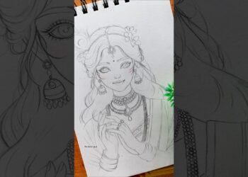 Radha drawing ✨ #radharani #art #shorts #radha #trending #artist #painting