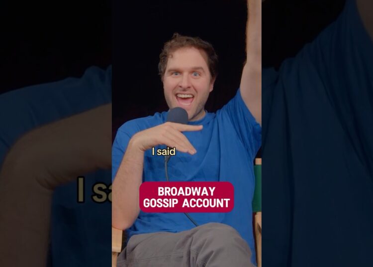 Broadway Gossip Account. #improv #comedy #broadway