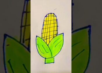Creative art ideas for sweet corn 😘🥰🌽🌽#shortvideo #artist #drawing #trendingshorts #youtubeshorts ❤️