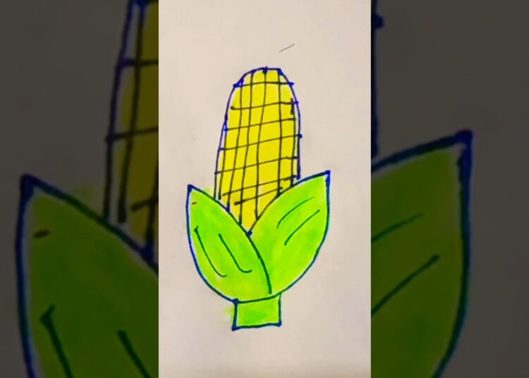 Creative art ideas for sweet corn 😘🥰🌽🌽#shortvideo #artist #drawing #trendingshorts #youtubeshorts ❤️