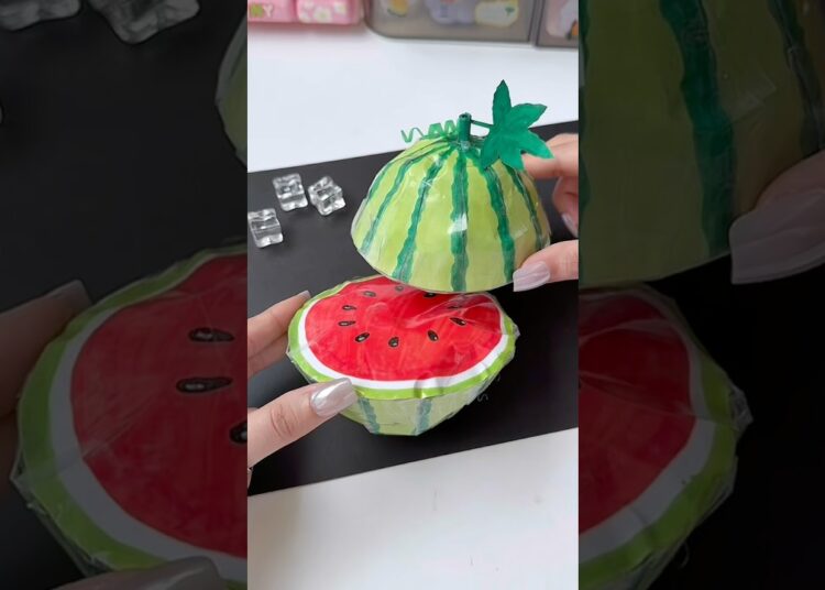Watermelon 🍉 squishy✨ #shorts # #tonniartandcraft #diy #craft #art