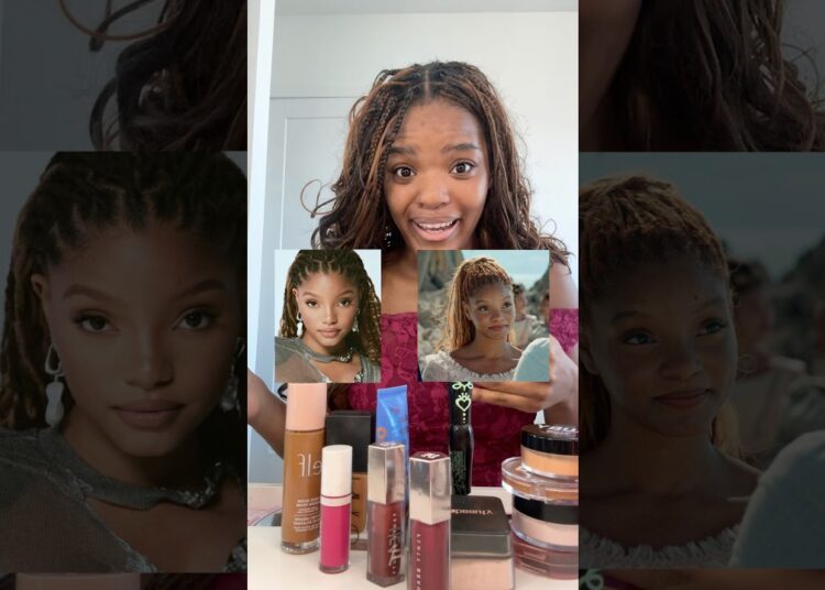 TURNING MYSELF INTO MY CELEBRITY LOOKALIKE: Halle Bailey (The Little Mermaid) #grwm #hair #makeup