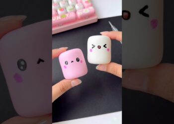 DIY Marshmallow squishy #tonniartandcraft #diy #craft #shorts #art