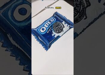 Realistic OREO 🔥 Drawing #art #realisticart #shorts #oreo #artist