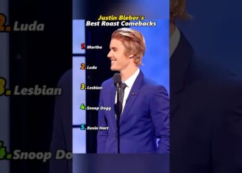 Justin Bieber’s Best Roast Comebacks #funny #celebrity #comedy #foryou#justinbieber #shorts