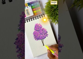 😱How To Draw Beautiful Tree #shorts #treedrawing #tutorial #art #drawing #artist
