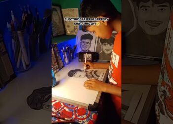 Electric Eraser Battery Be Like… 😭⚡ | Artist Problems #shorts