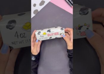 DIY Butter Paper Squishy 🐮🧈 #diy #craft #papersquishy #squishy #tutorial #art #butter #artist