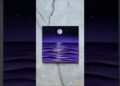 moonlight dancing across violet waves 💜✨️ #canvaspainting #art #acrylicpainting