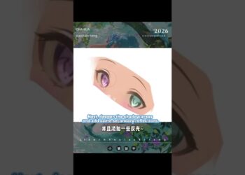 Eye Tutorial: How to Render Glowing,Gem-like Eyes#art #drawing #speedpaint #drawingtutorial #shorts