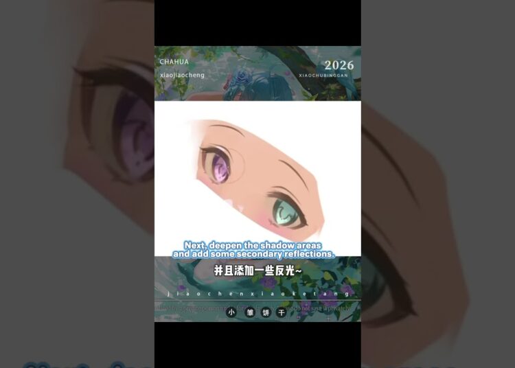 Eye Tutorial: How to Render Glowing,Gem-like Eyes#art #drawing #speedpaint #drawingtutorial #shorts