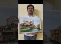 Watercolour landscape painting 🎨❤️#art #artist #watercolor #shorts #youtubeshorts #painting #artwork
