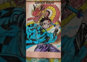 Demon slayer 😈👿😰 sketch with divyansh #artist #artwork #artwork #comedy #demonslayer #divyansh