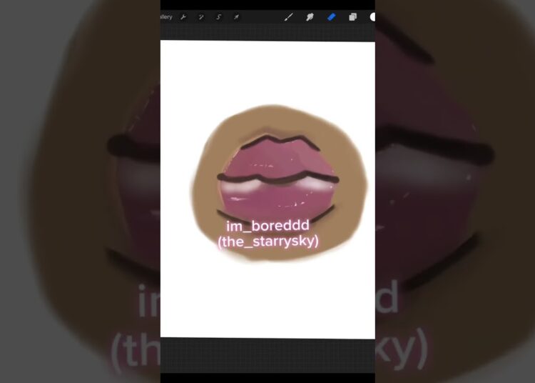 #jellyart#art#youngartist#aesthetic#cute#lips#smallcreator#procreate#artist#first#viral#trend