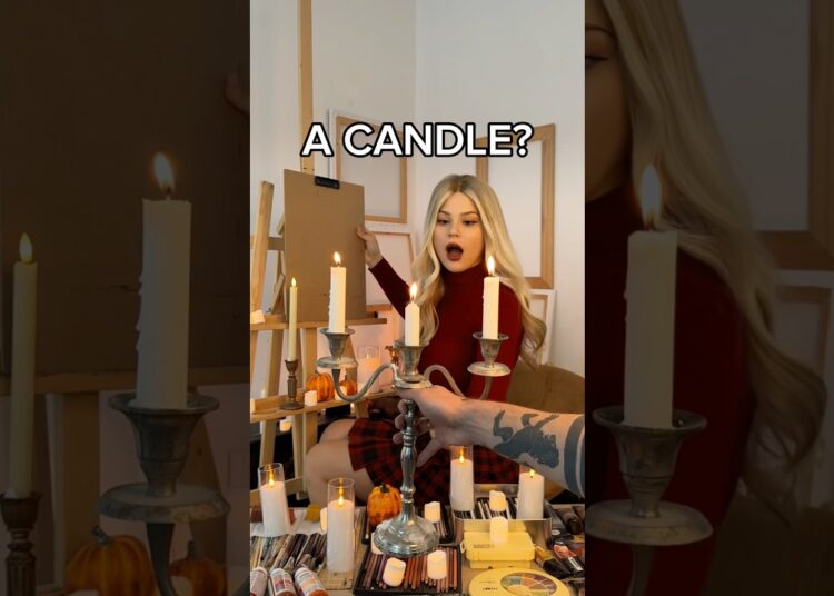 CAN I DRAW WITH A CANDLE?🕯️TRY THIS ART TUTORIAL! #art #tutorial #wednesday #shorts #diy #painting