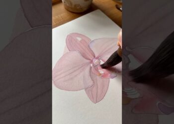 Simple Orchid Painting #art #artist #watercolor #beauty #flowers #painting #paint #inspiration