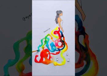 Abstract art idea to try out at home💧 Made using watercolors #art #artist #painting #fashion #craft