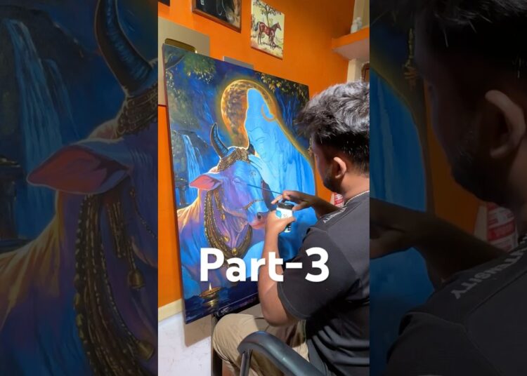 WhatsApp ✅9516669295 to order paintings #mahadev #harharmahadev #painting #lavinagar #artist #art
