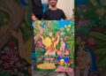 Radha sang premanand maharaj ji 🙏 😊 painting #art #artist #radheradhe #shorts #painting #paint