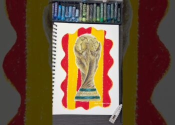 World Cup but make it oil pastels ✨ #oilpastel #worldcup #artprocess #coloring