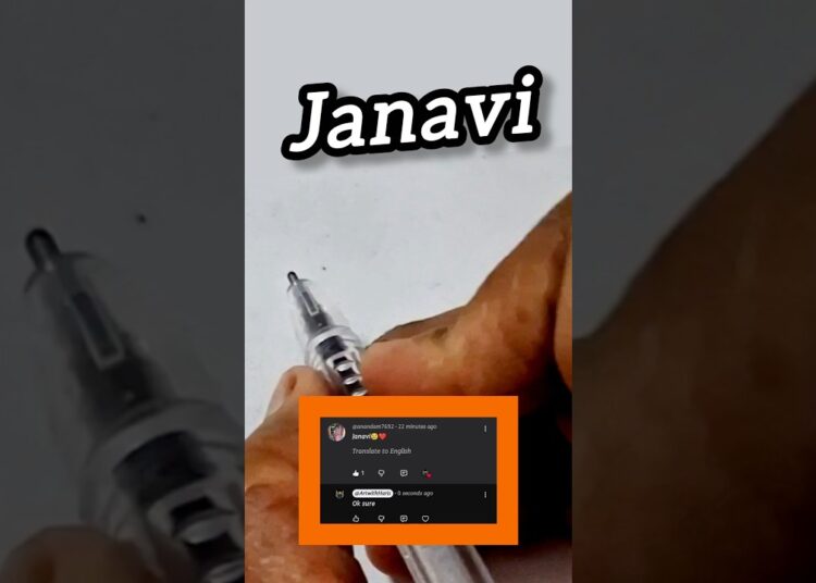 Janavi Naming Style Design Art Drawing ✨️#shorts  #trending #artwithharis #artist