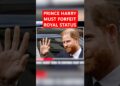 Prince Harry must FORFEIT & FORMALLY RENOUNCE royal status after disgrace, demands Dr David Starkey
