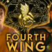 Charles Melton and Regé-Jean Page flanking a book cover from the Fourth Wing series