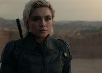 Yelena Belova standing around in Thunderbolts* (2025)